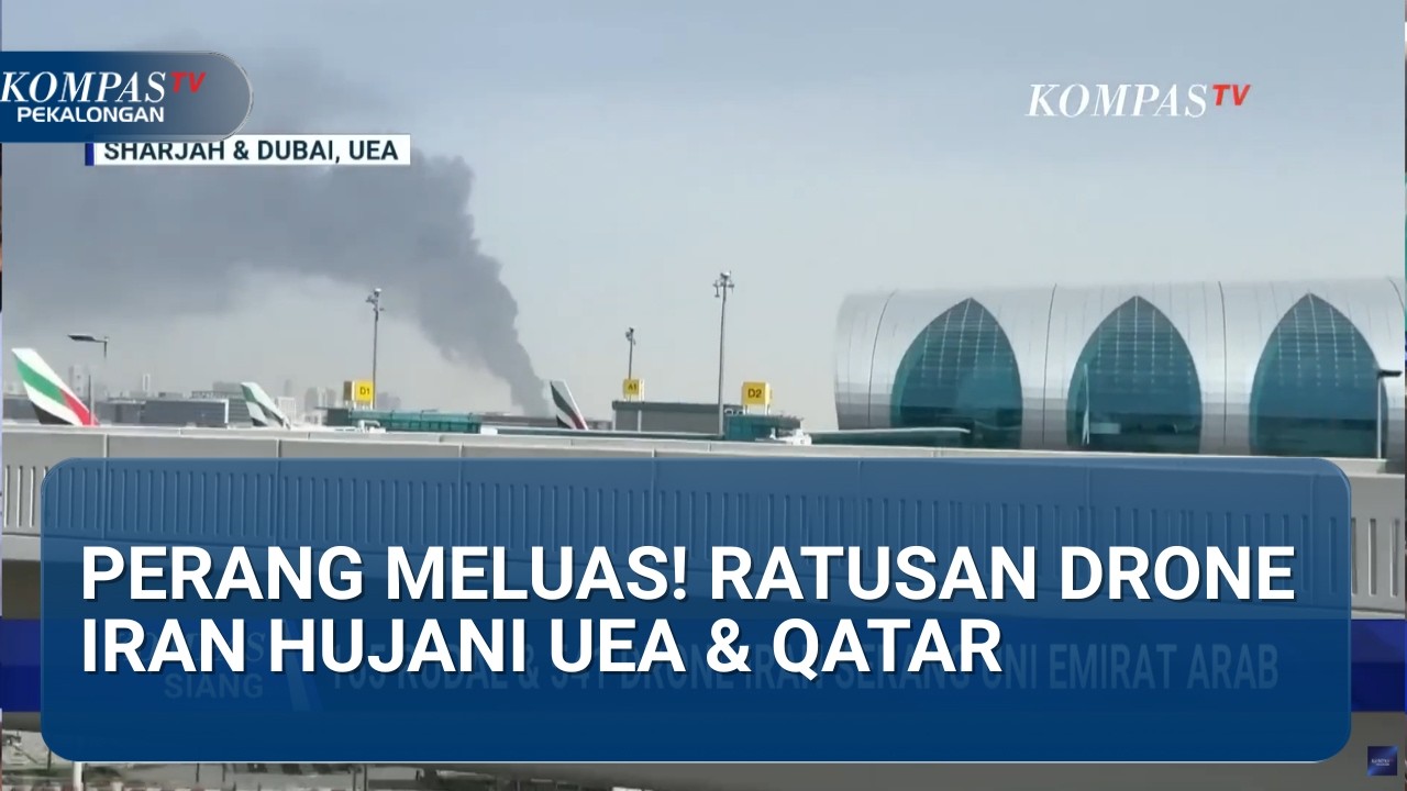 SIAGA PERANG DUNIA! Detik-detik 541 Drone Iran Serang UEA, Langit Merah