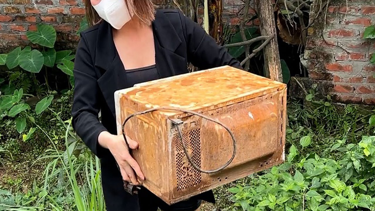 Restoring A Super Rusty Old Microwave // Restoring My Girlfriend's Rusty Old Electrolux Microwave