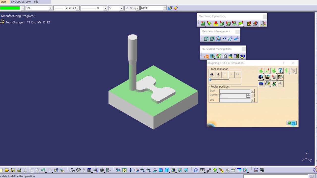 [CATIA V5] How to Extract Machining Center (MCT) G-code (NC data) Using the CATIA Machining Workb...