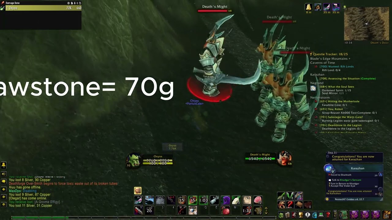 Rogue TBC aniversary farm, 200-300 gold/hour
