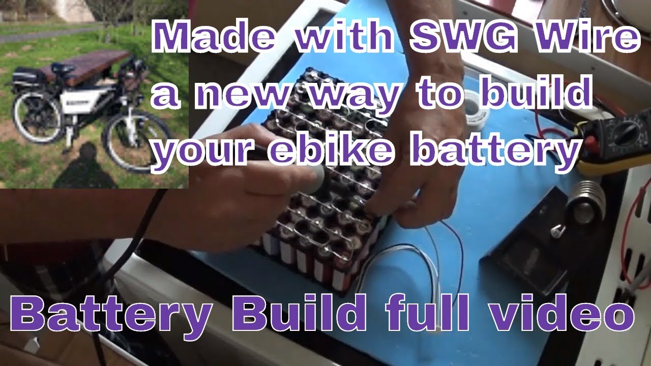 Ebike battery build from Recycled laptop batteries,start to finish video SWG a new material 18650