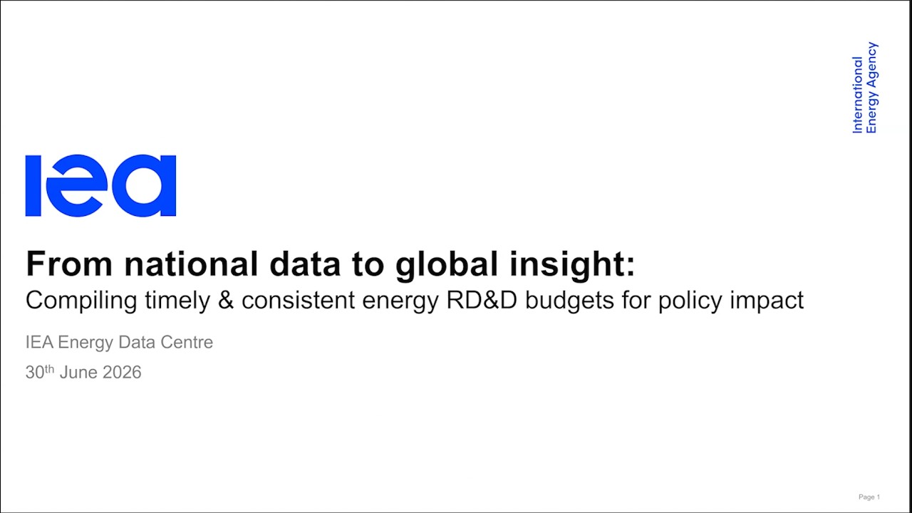 From national data to global insight - Compiling timely & consistent RD&D budgets for policy impact