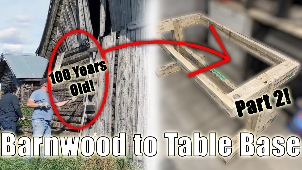 Turning Reclaimed Barnwood into A Dining Table Base