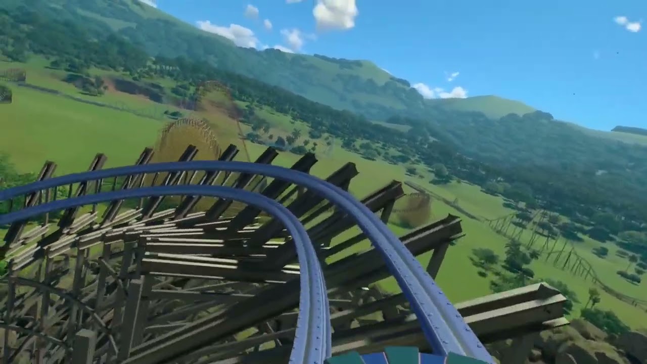 Planter Coaster 2 - Cobalt - RMC style hybrid wooden coaster with steel track (POV) (PS5)