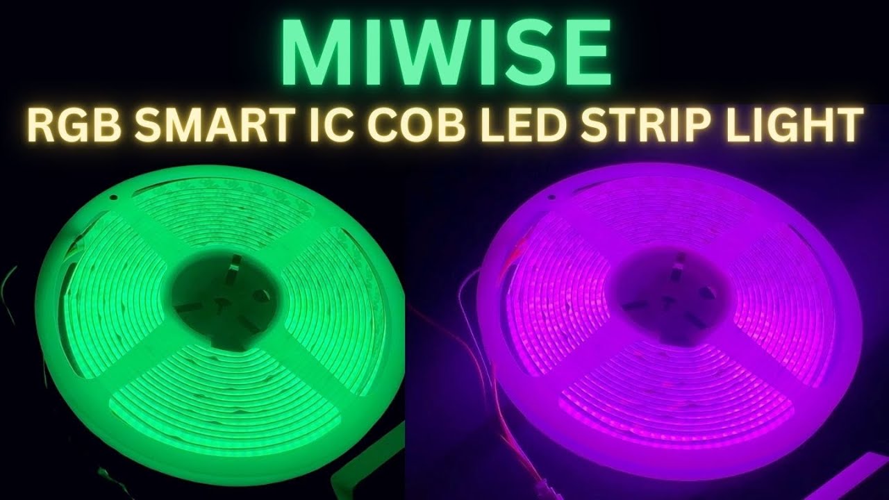 Светодиодная лента Miwise RGB Smart IC COB работает с Alexa или Google.