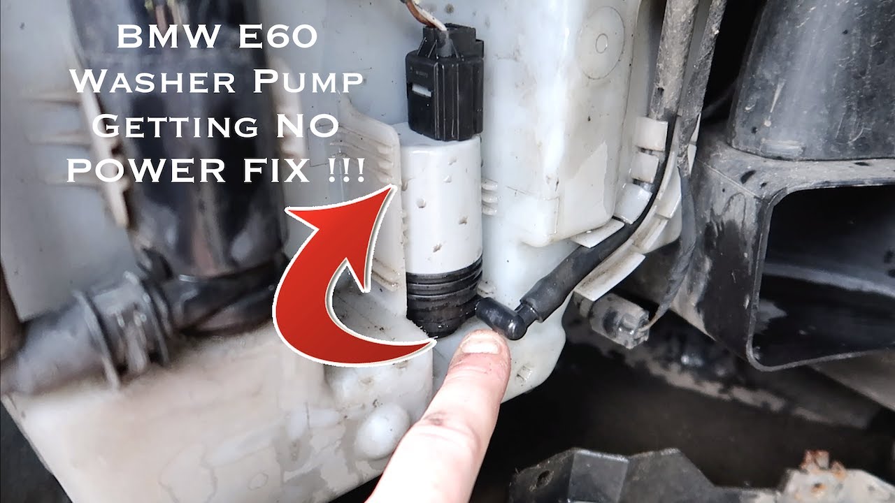 BMW E60 E61 E63 Windscreen Washer Pump Getting No Power FIX !!!