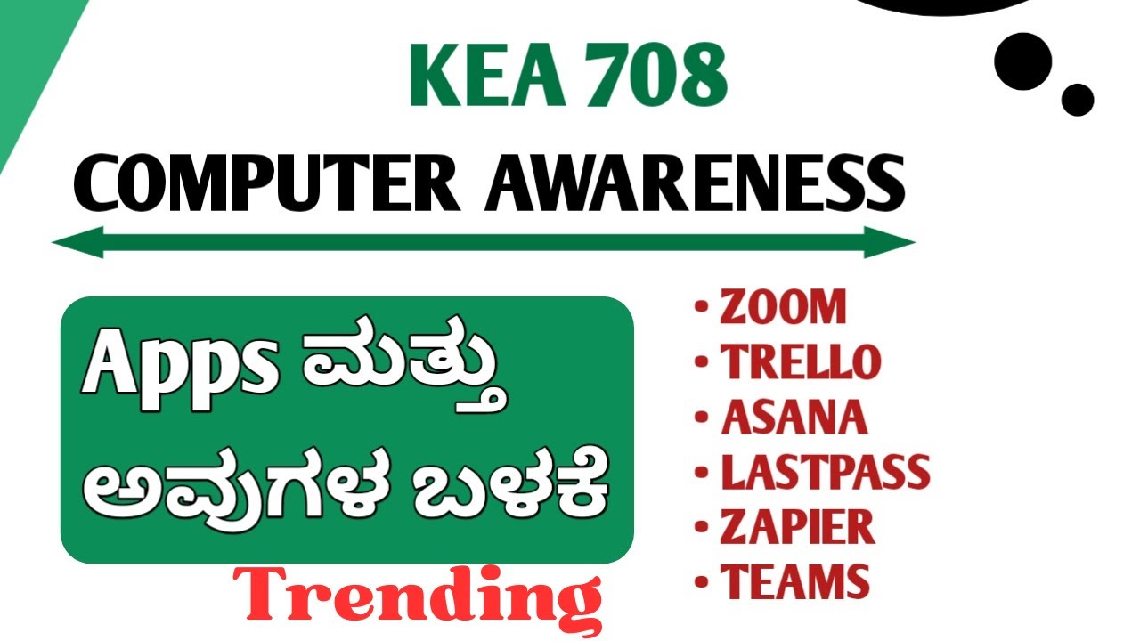 KEA 708 SDA EXAM || Computer Awareness Important Topic : Apps