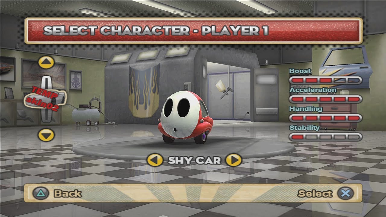 Cars Mater National PS2 Shy Car