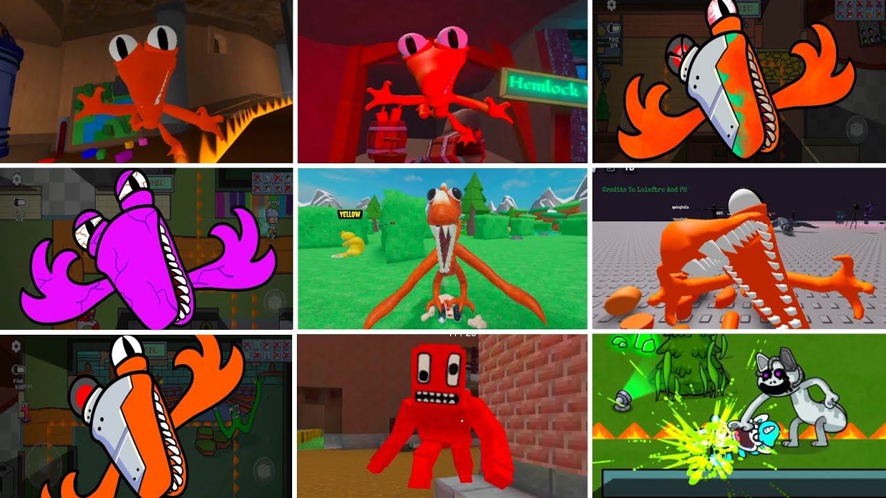 Rainbow Friends Orange Monster Jumpscares In Different Spots