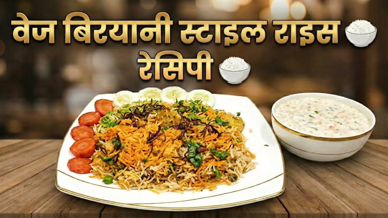 वेज बिरयानी स्टाइल राइस 🍚 | आसान कुकर रेसिपी