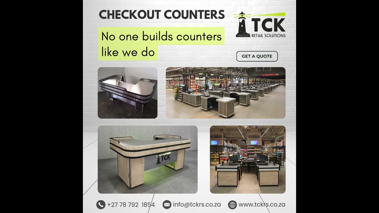Supermarket Checkout Counter Manufacturer - Johannesburg, South africa