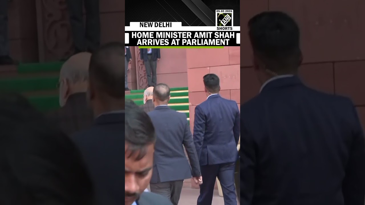 Budget Session 2026: Union Home Minister Amit Shah arrives at Parliament