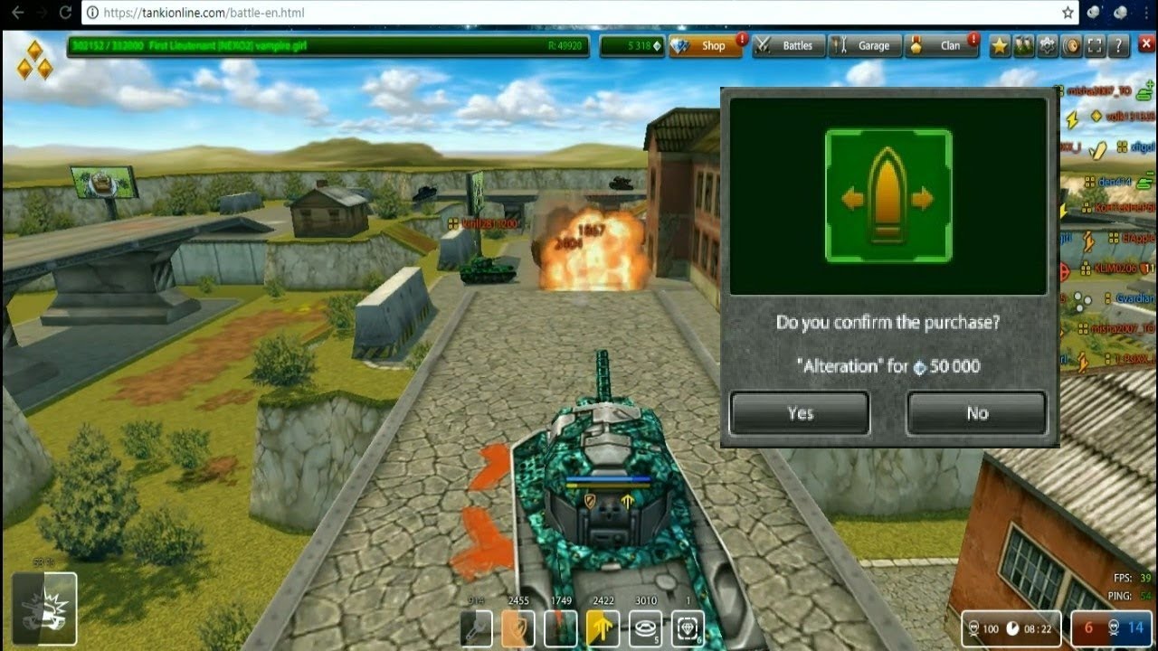 Tanki Online | Buying Alteration from Railgun | Highlights kill by kill