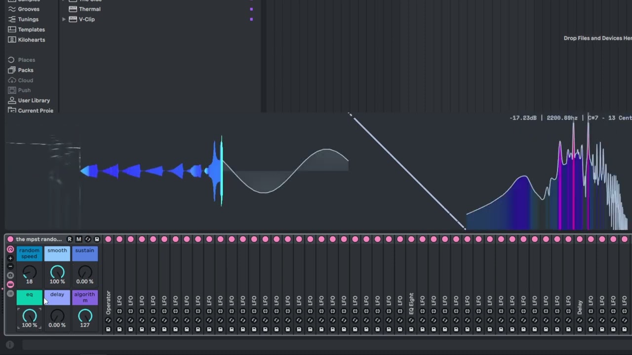 ableton operator but all parameters mapped to random LFO