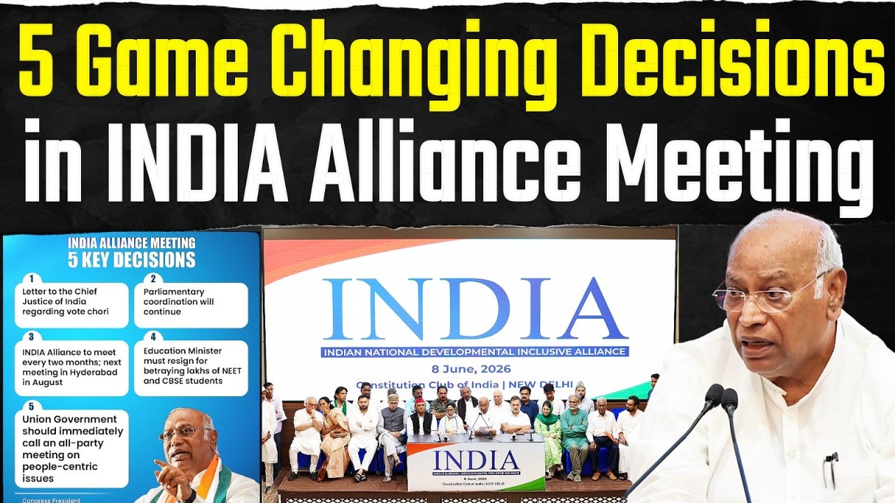 5 Big Decisions in INDIA Alliance Meeting | Mallikarjun Kharge | Rahul Gandhi
