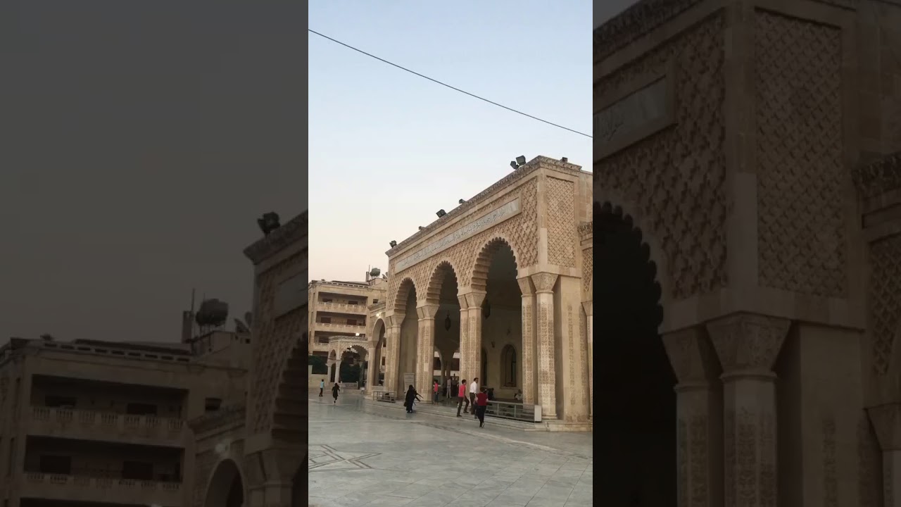 أذان رائع من جامع سيدنا عبد الله بن عباس في حلب - المؤذن المنشد محمد أبو نديم شرم.