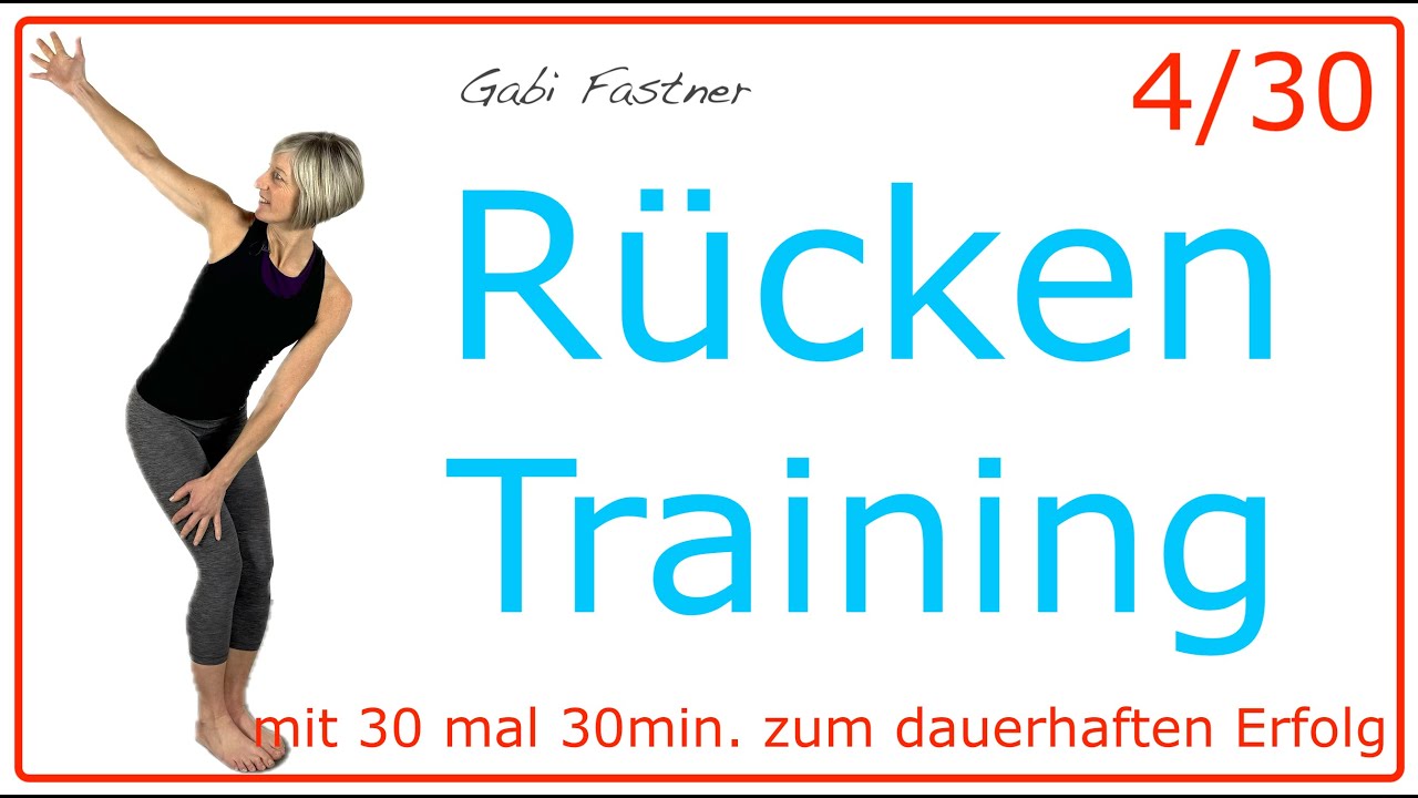 4/30 🍓 30 min. R&uuml;cken-Training | stark, gesund und schmerzfrei, bessere Haltung | ohne Ger&auml;te