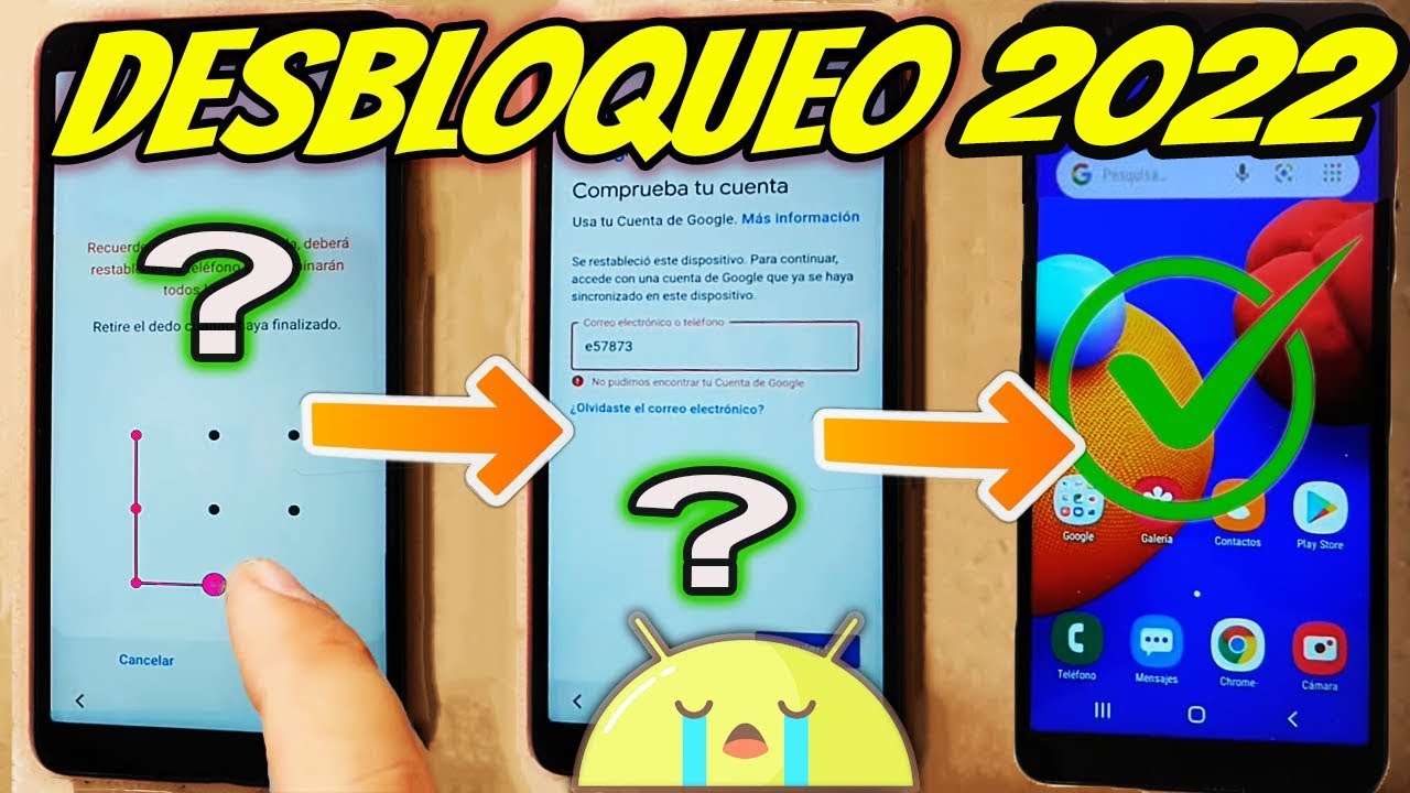 ANDROID DESBLOQUEO DE CUENTA GOOGLE Y PATRON EN CUALQUIER CELULAR SAMSUNG 2021