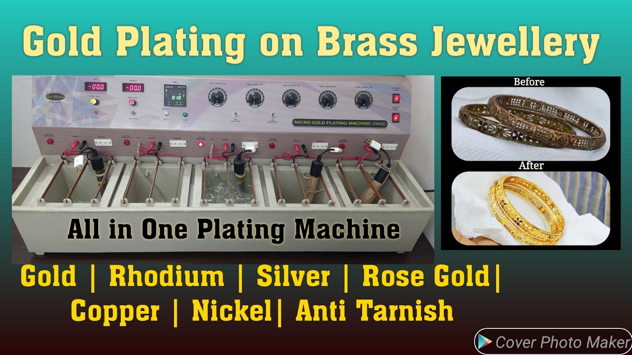 Gold plating machine #Goldplating on brass jewelry #Electroplating plant #Gold Machine for silver