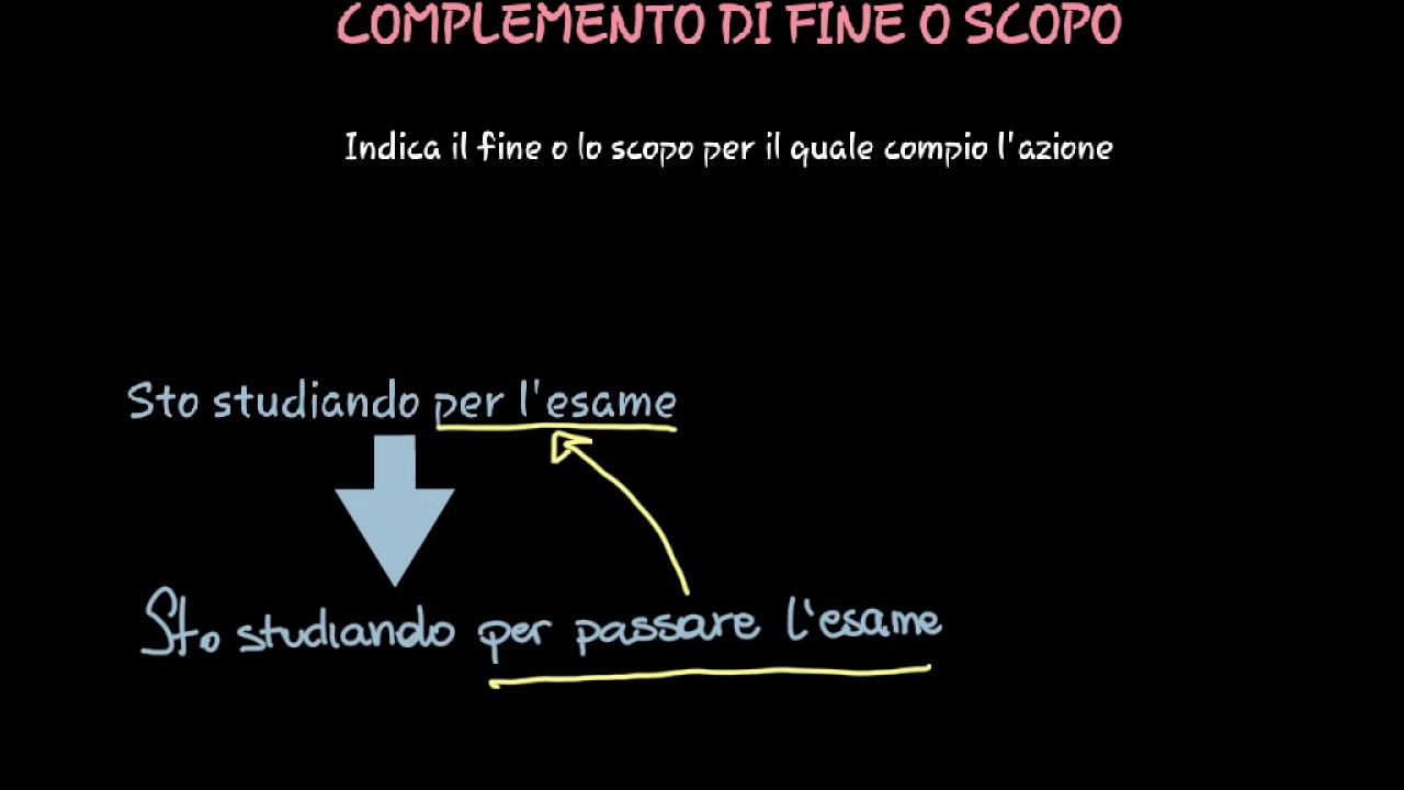 complemento di fine