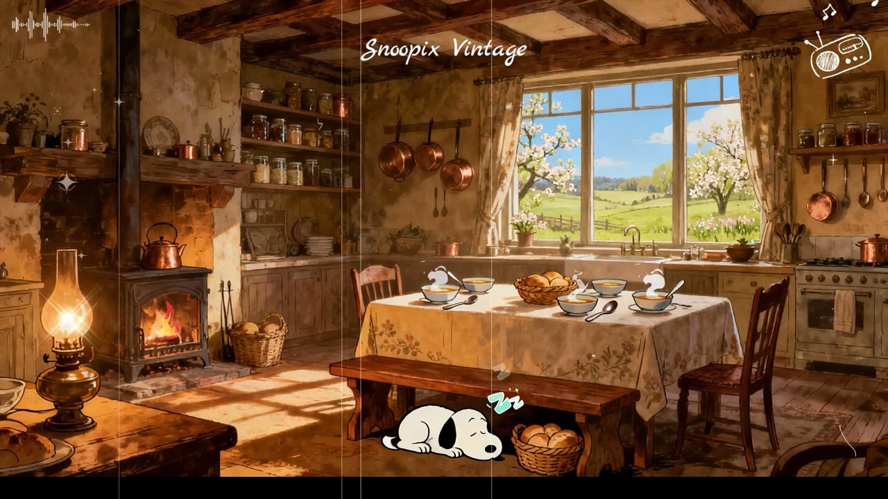 Snoopy’s Cozy 1940s Morning | Vintage Jazz Playing in Another Room
