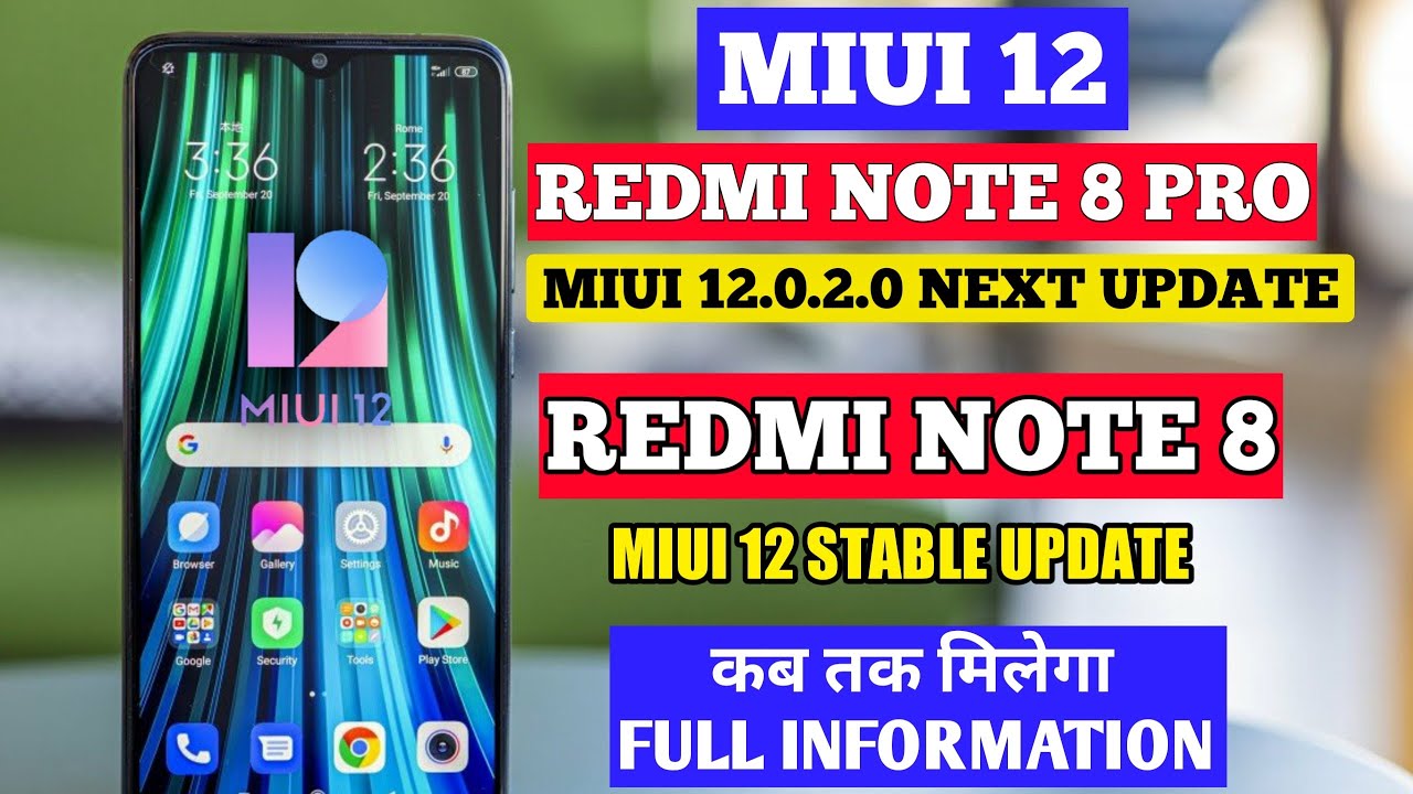 MIUI 12 INDIA | MIUI 12 STABLE UPDATE FOR REDMI NOTE 8 PRO & REDMI NOTE 8 | WITH ANDROID 10 Q | MIUI
