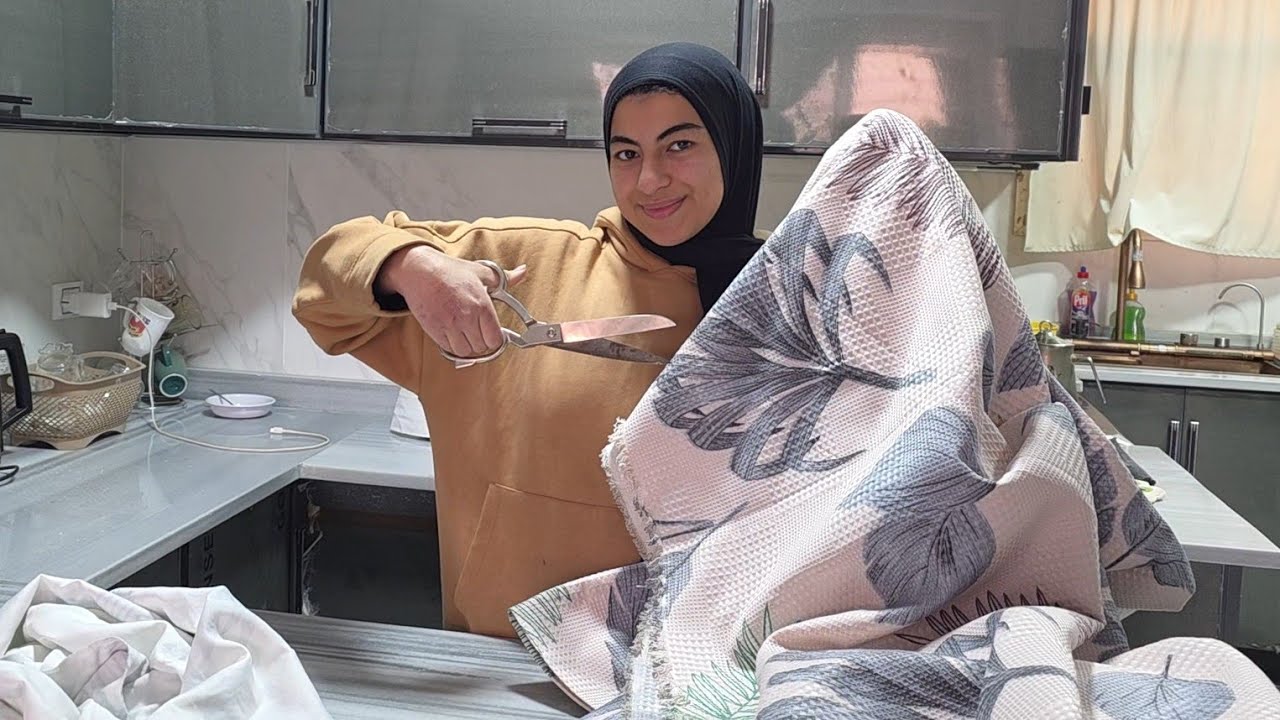 يلا تعالو نقص ستائر العيد و نبدأ نشتغل قبل الفطار😍بث مباشر