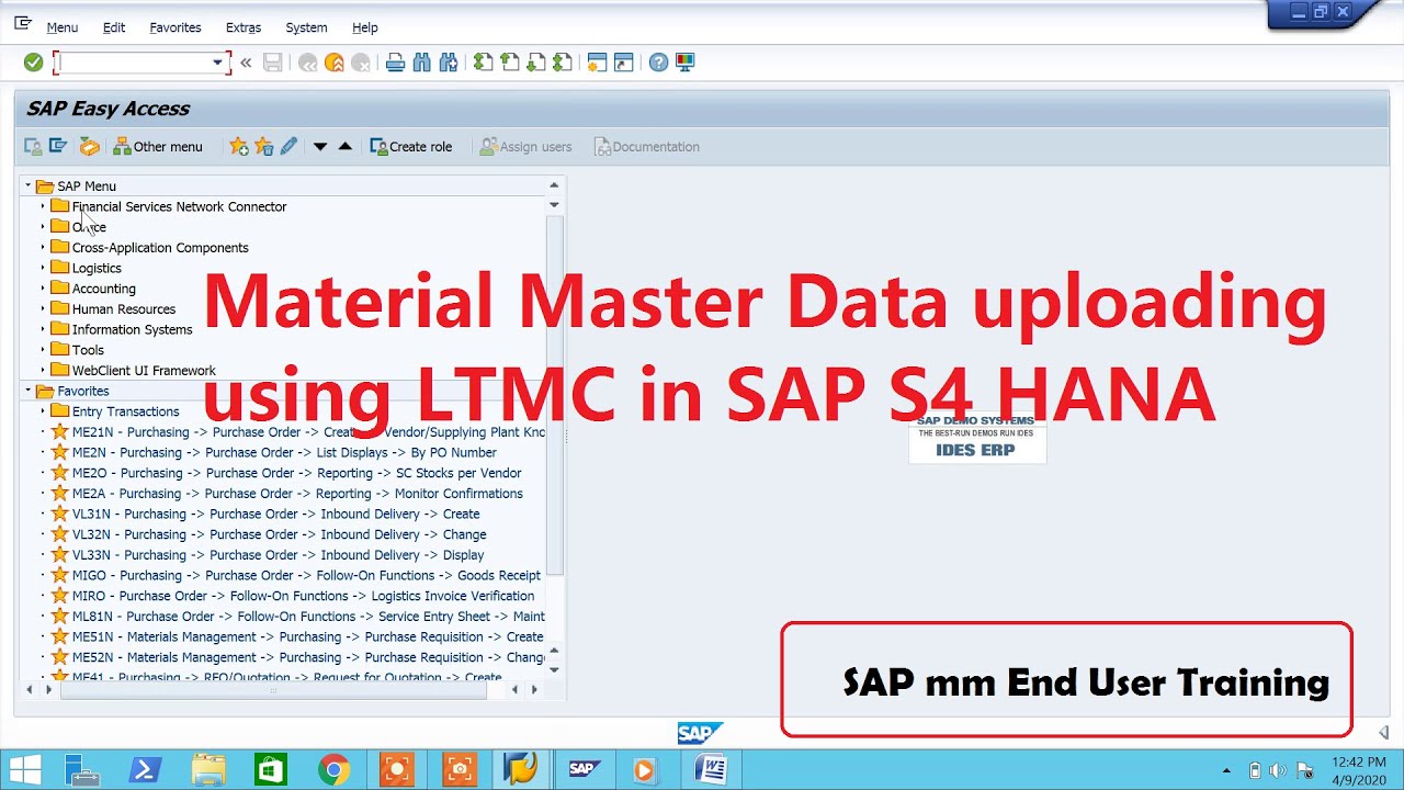 Material Master Data uploading using LTMC in SAP S4 HANA