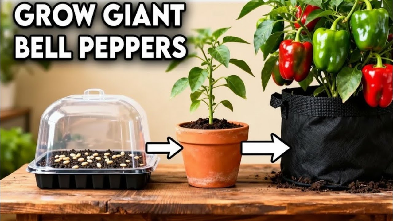 The Best Way To Grow Bell Peppers From Seed | 0-4 months of Growth.