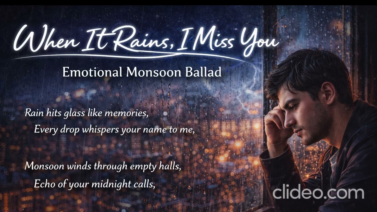 When It Rains… I Miss You 💔🌧️  Piano Rain Love Song