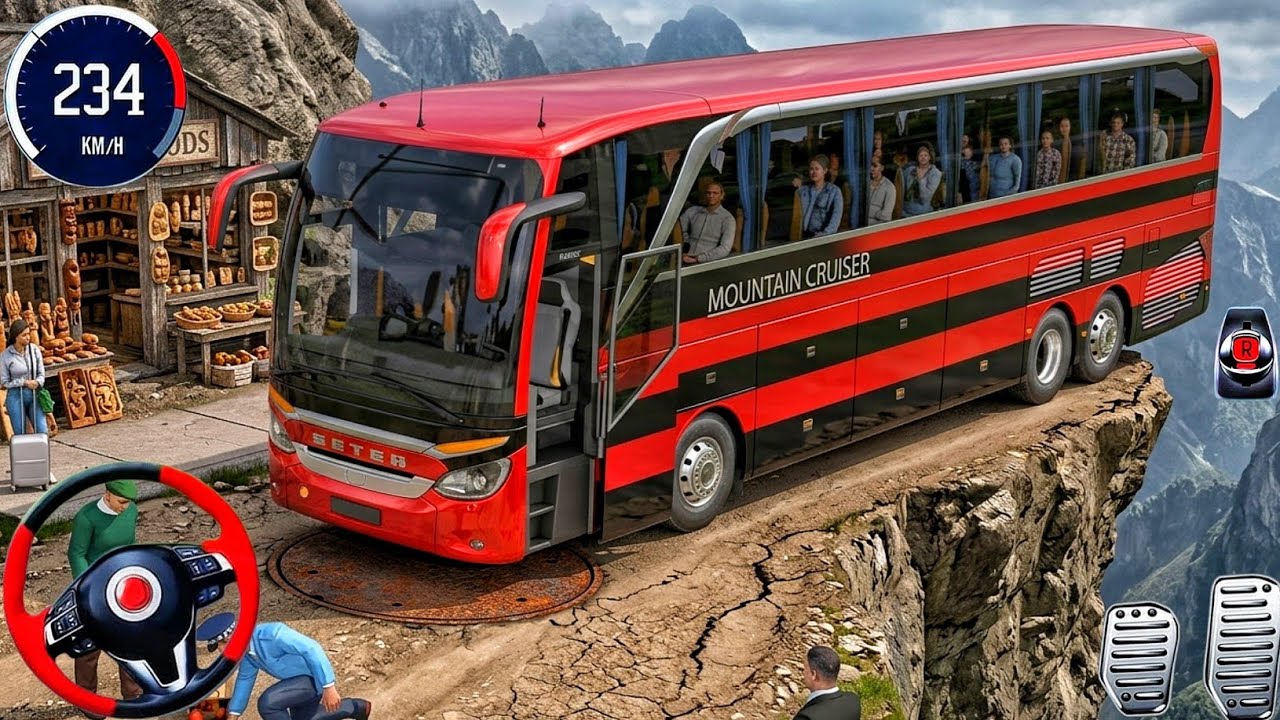 Real Indian Offroad Bus Simulator 2026 - Dangerous Hill Bus Driving - Bus Game Android Gameplay