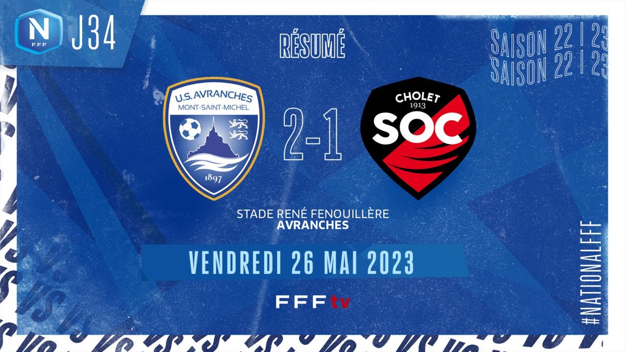 J24 | US Avranches MSM - SO Cholet (2-1), le r&eacute;sum&eacute; | National FFF (2022-2023)