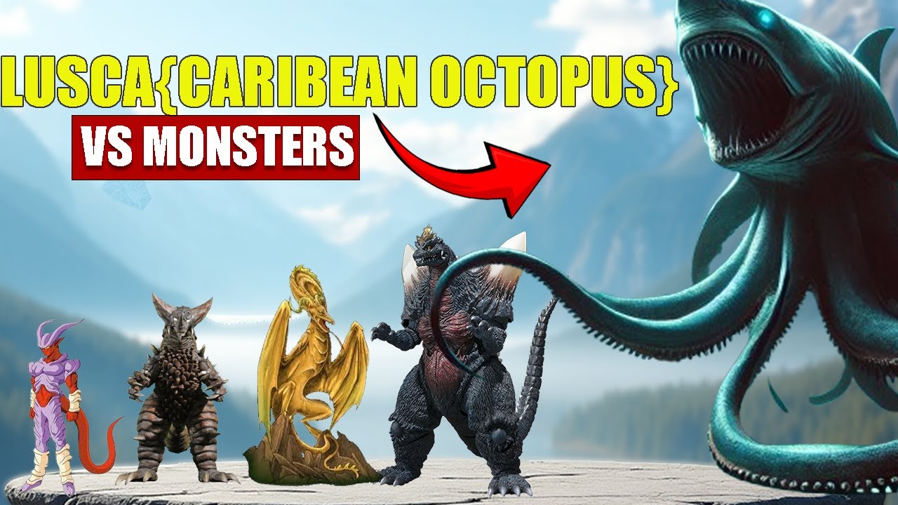 Lusca (Caribbean Sea Monster) vs Giant Monsters |3D Monster Size Comparison 2025