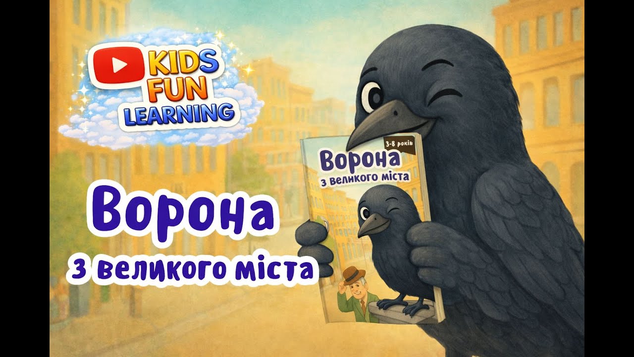 ВОРОНА З ВЕЛИКОГО МІСТА. Книга для дітей українською. Казка про ворону