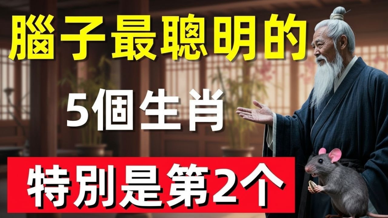 腦子最聰明的5個生肖，特別是第2个，正財橫財都能發大財！#修行思維 #修行 #福報 #禪 #道德經 #覺醒 #開悟 #禅修☯