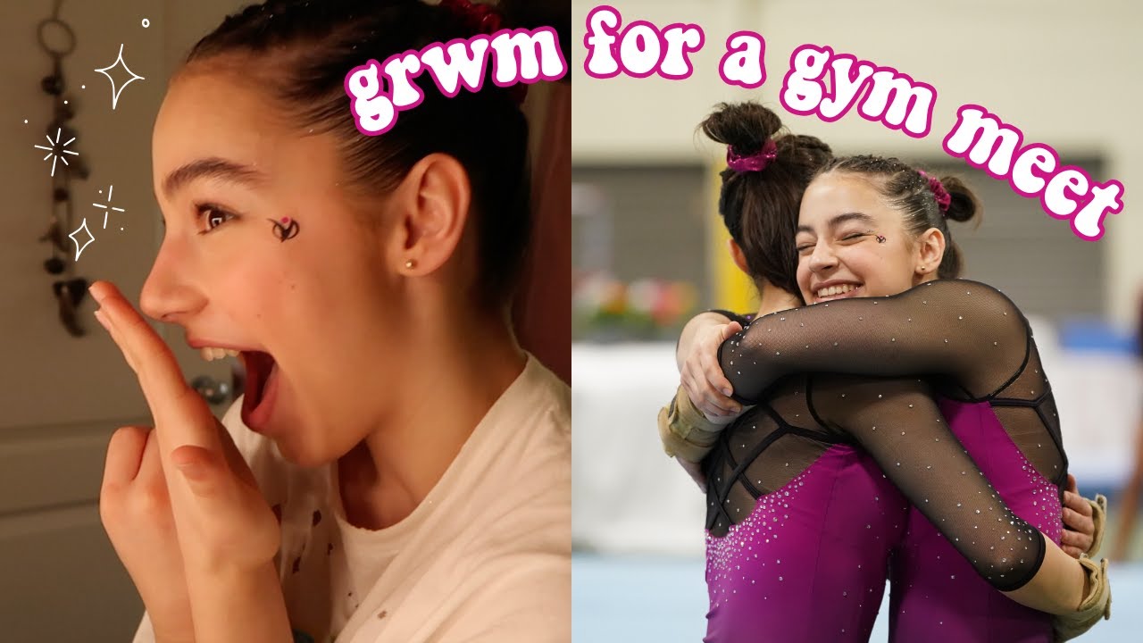 GRWM FOR MY LAST EVER GYMNASTICS MEET! *makeup, hair, ect*