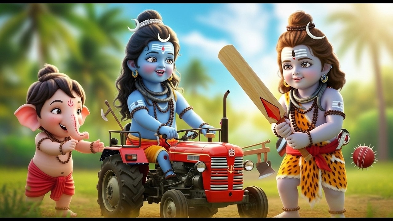 भोले बाबा खेलें क्रिकेट, बैट घुमाएँ धूम #shivbhajan #JaiBholenath #HarHarMahadev #MorningShivBhajans