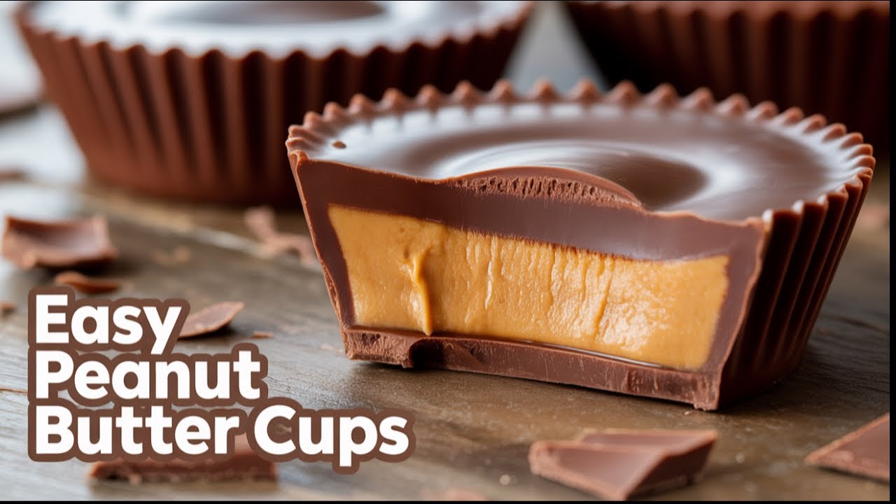Better Than Reese’s! ONLY Four Ingredients!Homemade Dark Chocolate Peanut Butter Cups 🍫🥜