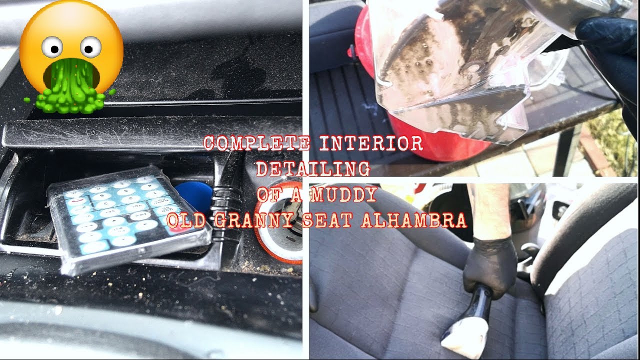 COMPLETE DEEP CLEAN AN OLD GRANNY SEAT ALHAMBRA - INTERIOR DETAILING