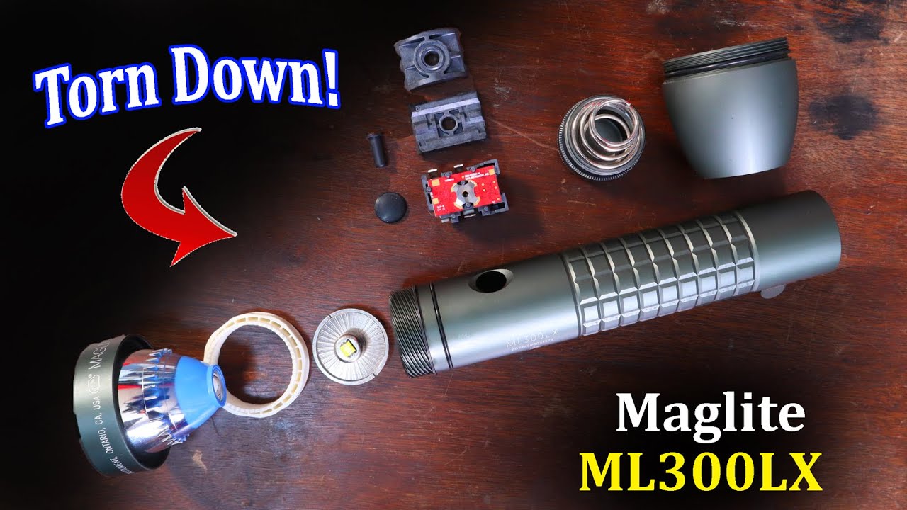 Разборка и сборка фонаря Maglite ML300LX (полная схема)