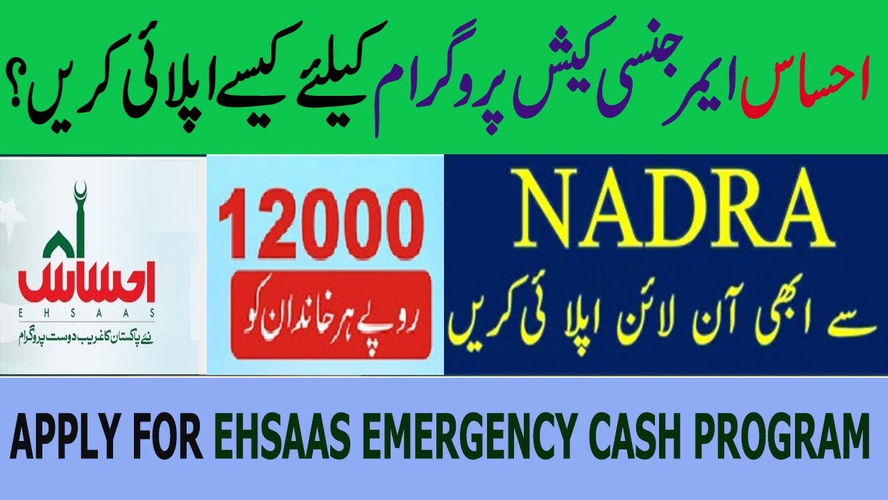 How To Apply For EHSAAS Emergency Cash Program 2020