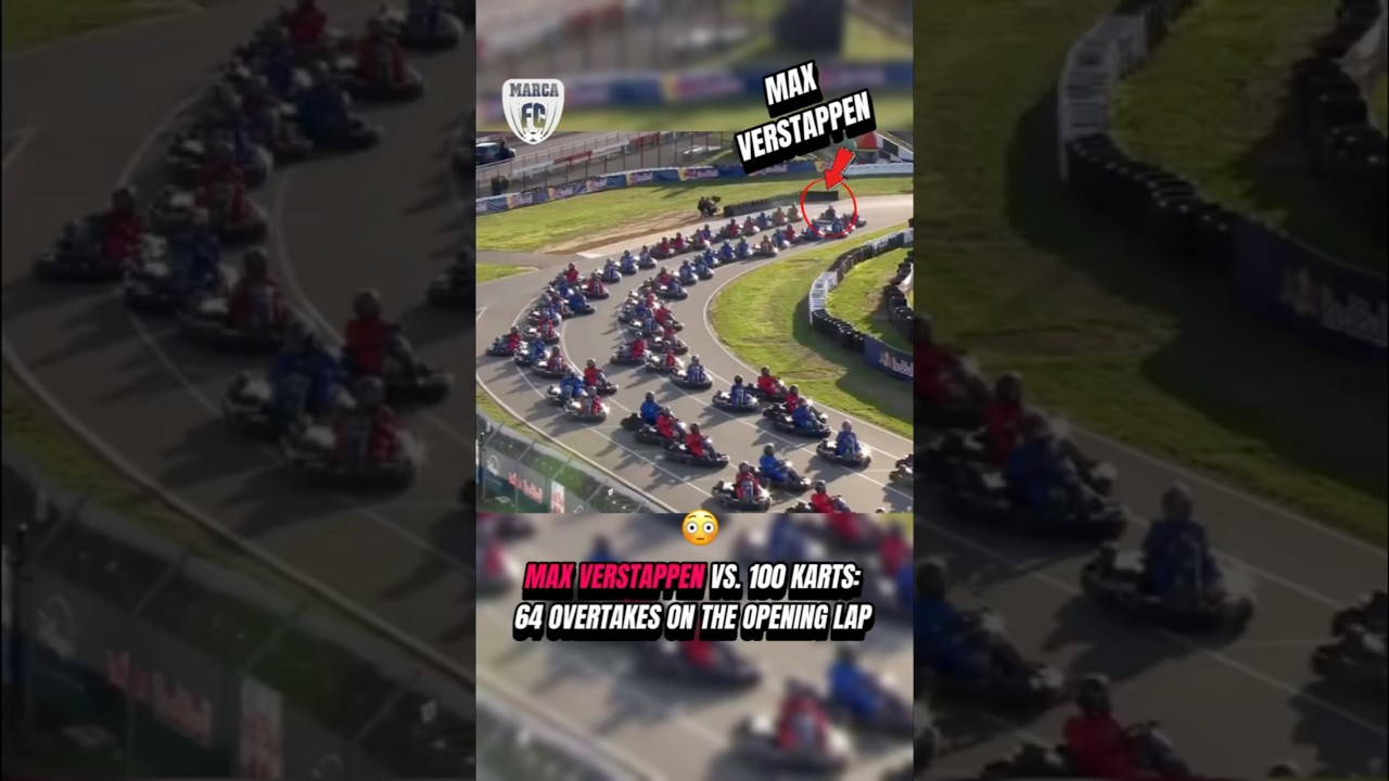 MAX VERSTAPPEN WINS FROM LAST PLACE AGAINST 100 KARTS! 🔥An incredible race organized by Red Bull