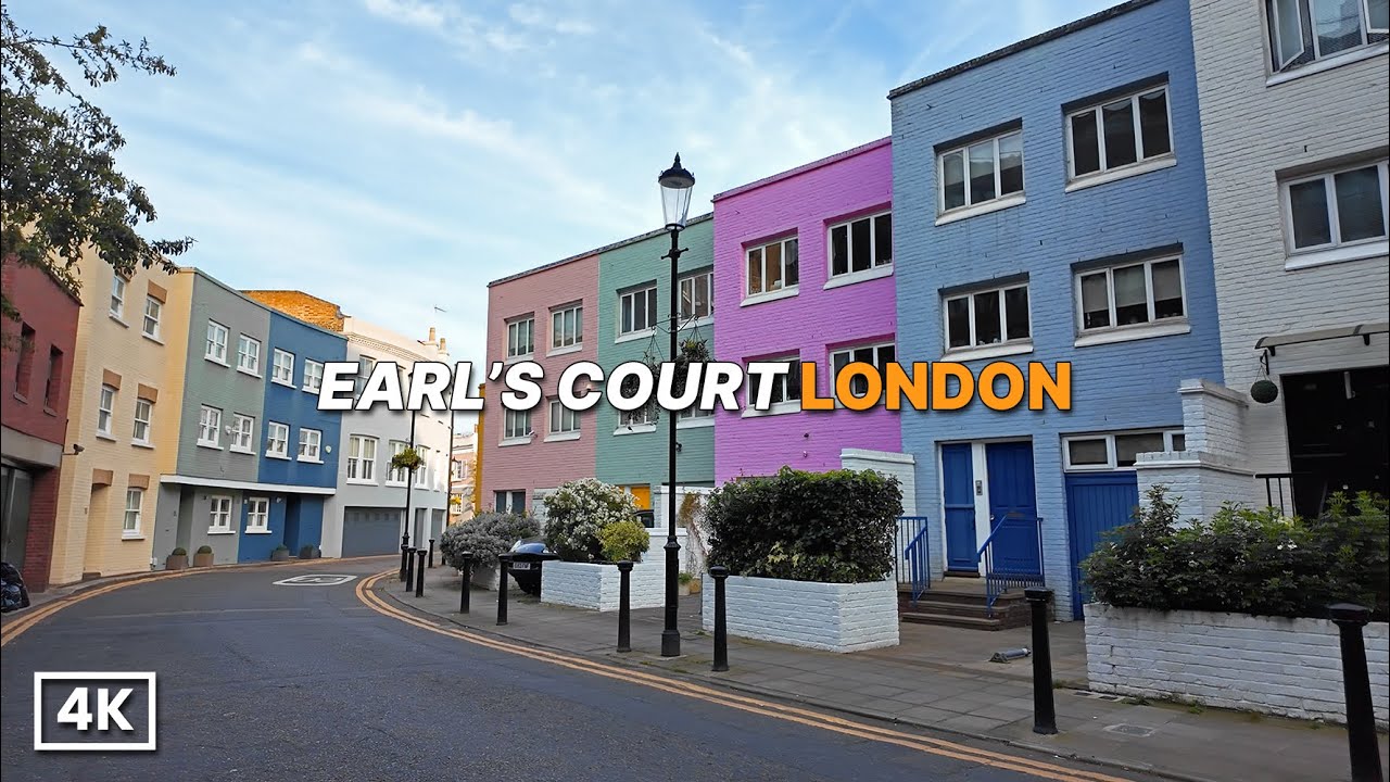 London Spring Evening in Earl’s Court 🌸 Strolling Past Colorful Homes and Earl’s Court Road | 4K HDR