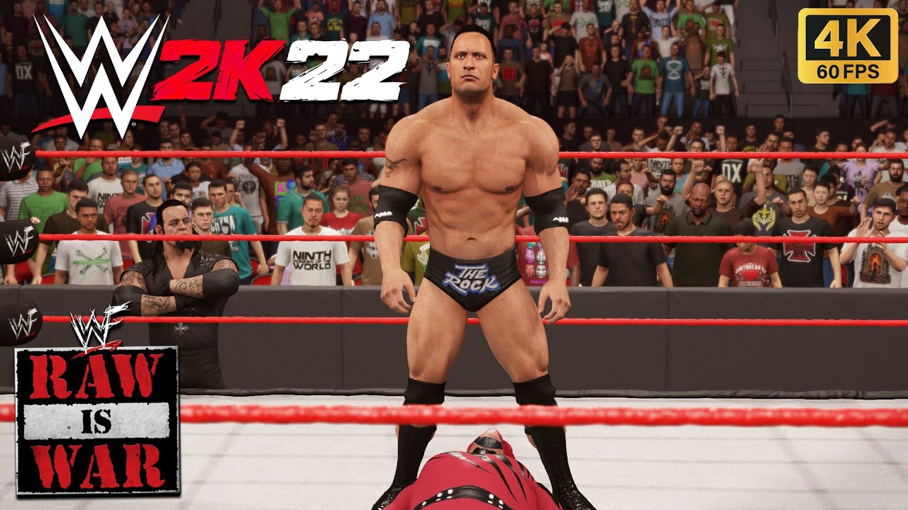 WWE 2K22 Kane w/ The Undertaker vs The Rock | Raw Is War 1998 | Community Creations | PC Mods | 4K