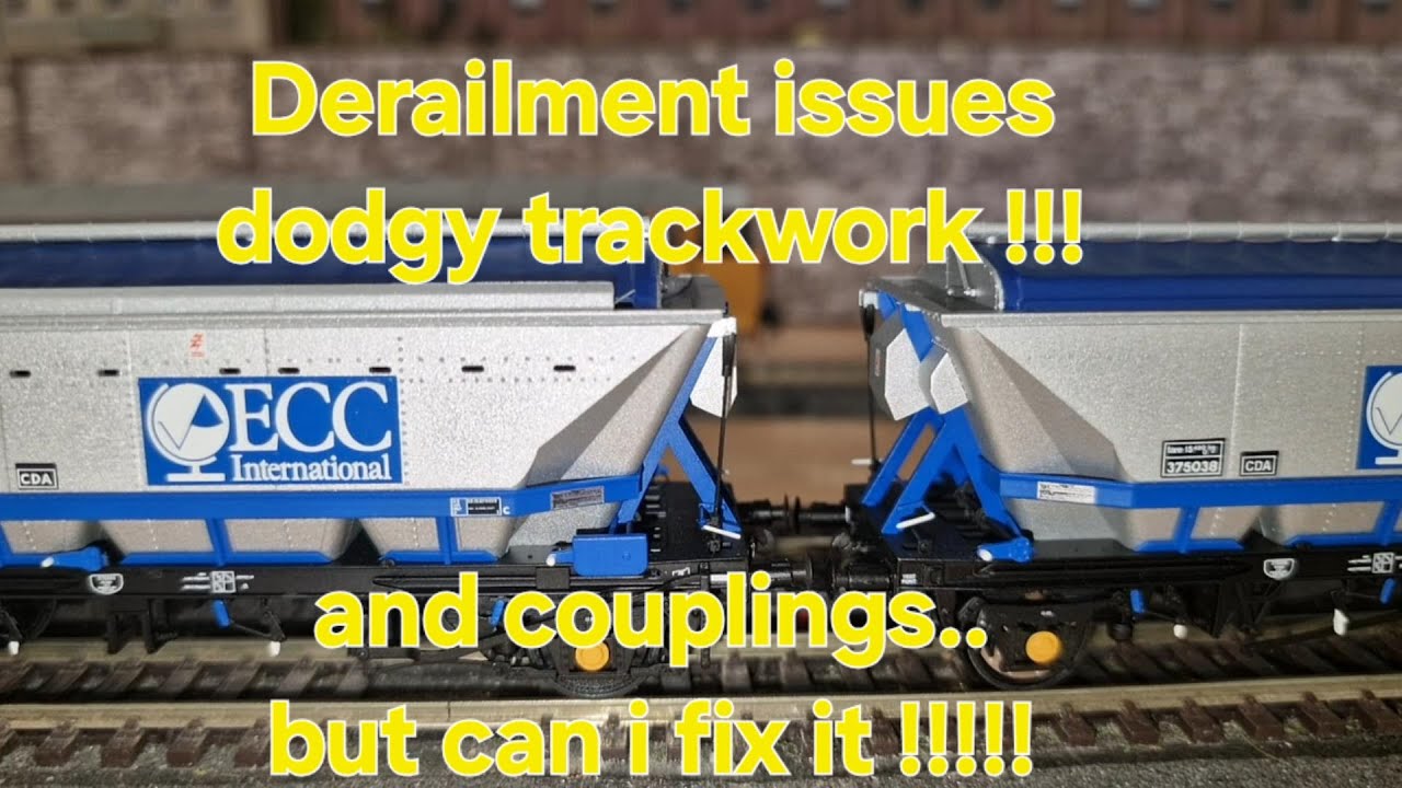 Derailment issues and couplings on my Accurascale china clay wagons