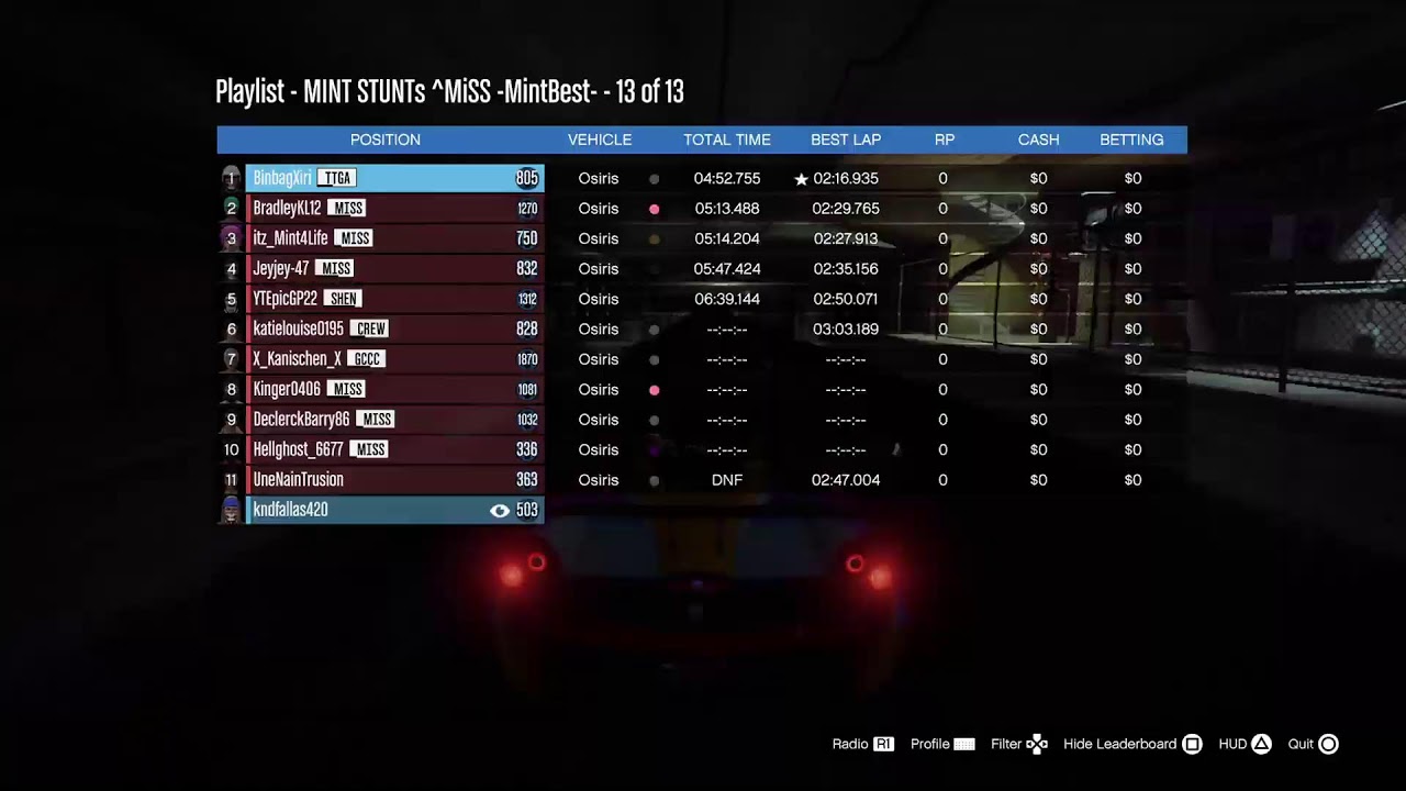 Gta ps5 mint stunts playlist open lobby to join