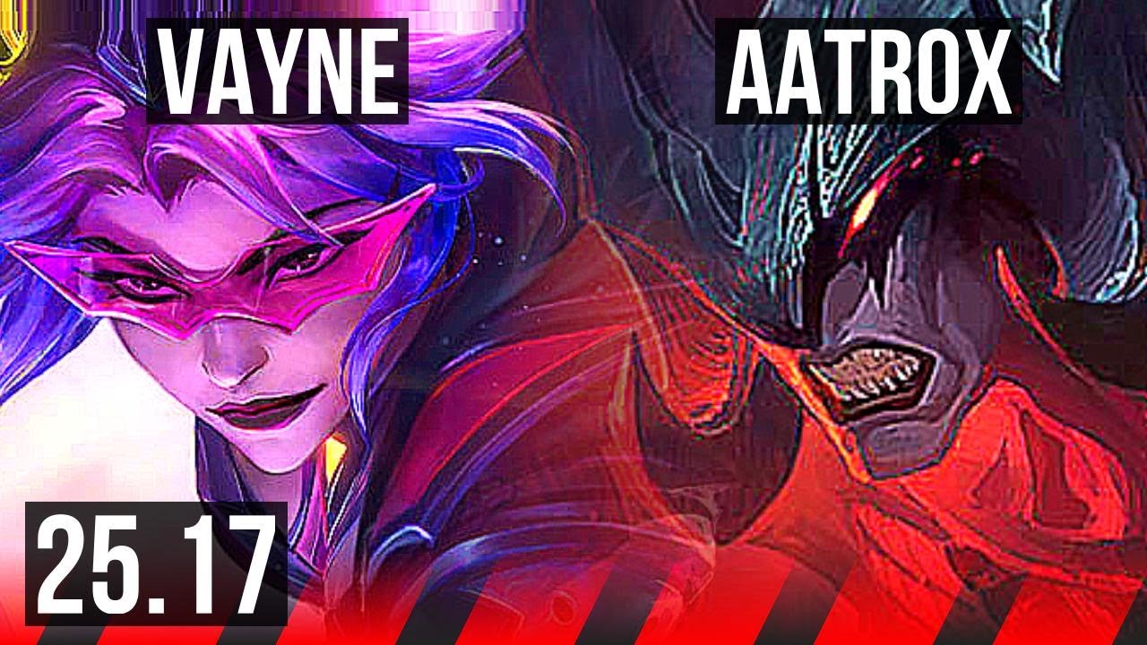 VAYNE vs AATROX (TOP) | 6 solo kills, Legendary | NA Master | 25.17