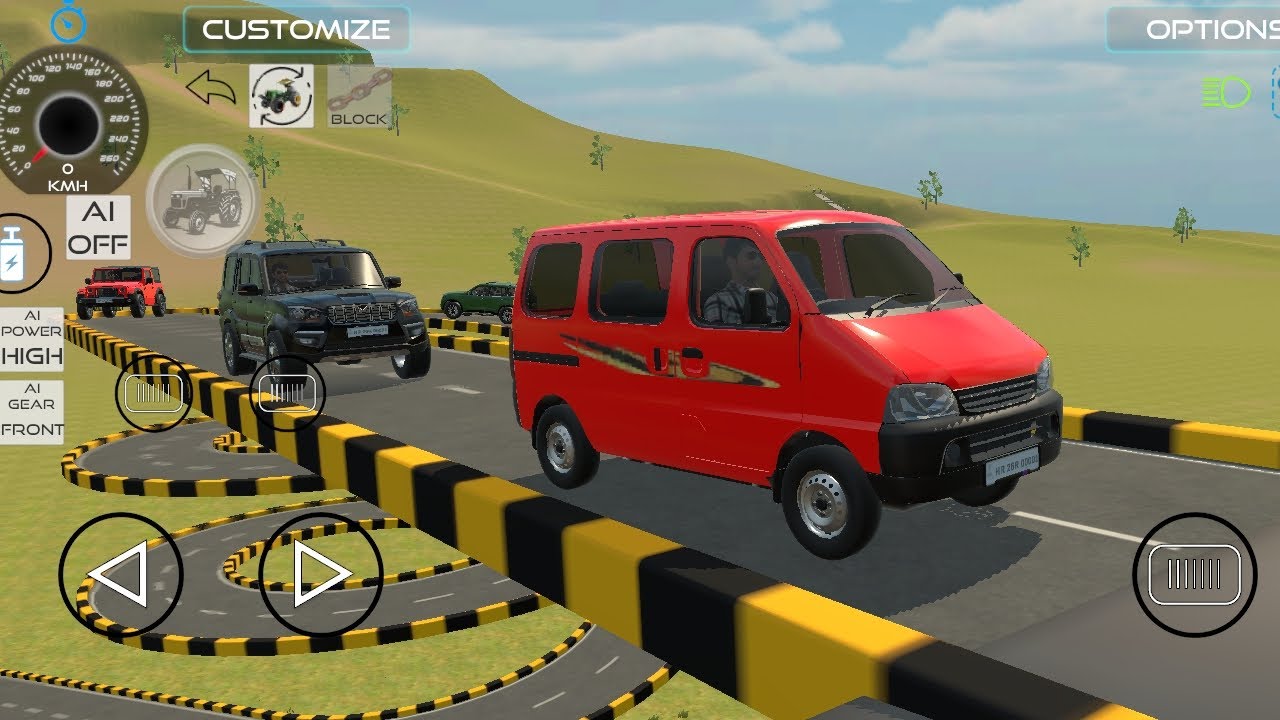 🎇Drive#Indian🌋Maruti eeco#black🎇 scorpio #Mahindra Thar 🏗️Scorpiocar#simulator uploading🎆3dGame😈