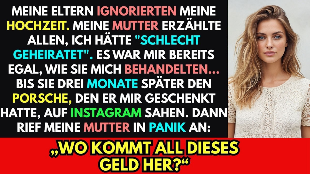 Meine Eltern sahen meinen Porsche auf Instagram und erinnerten sich–aber ignorierten meine Hochzeit.