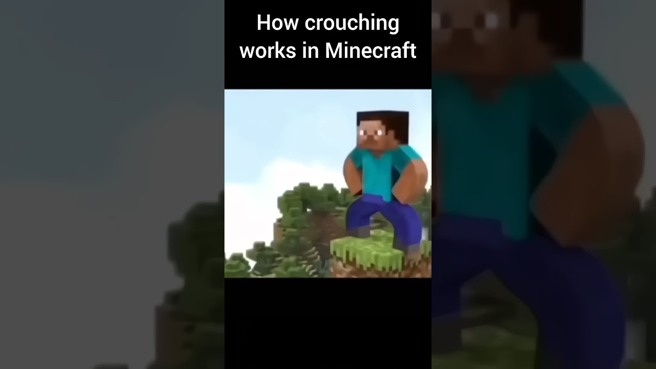 How crouching works in Minecraft #minecraft #shorts